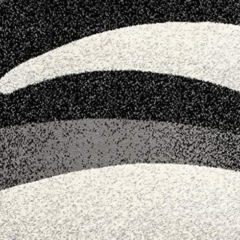 2' X 4' Gray Abstract Dhurrie Area Rug